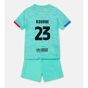 Barcelona Jules Kounde #23 Tredje trøje Børn 2023-24 Kort ærmer (+ korte bukser)